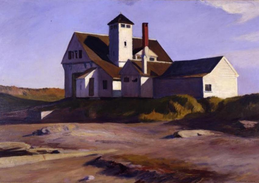 Edward Hopper (1182–1967), "Coast Guard Station," 1929, Oil on canvas, 29 x 43 in. (73.7 x 109.2 cm), Museum Purchase; Picture Buying Fund, 1937.21.